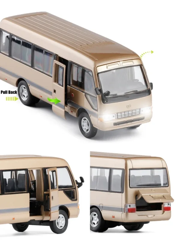 1/32 Scale Toyota Coaster Diecast Bus Model - Image 2