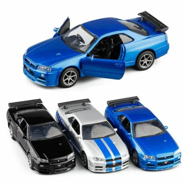 1/36 Nissan Skyline GTR R34 Diecast Model Car