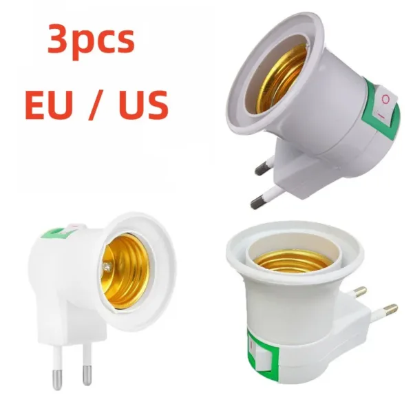 E27 LED Lamp Holder Adapter Set 1-3PCS - Image 3