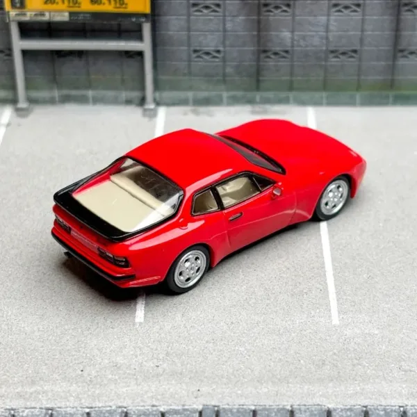 1/64 Scale Porsche 944 Red 1986 Diecast Model - Image 3