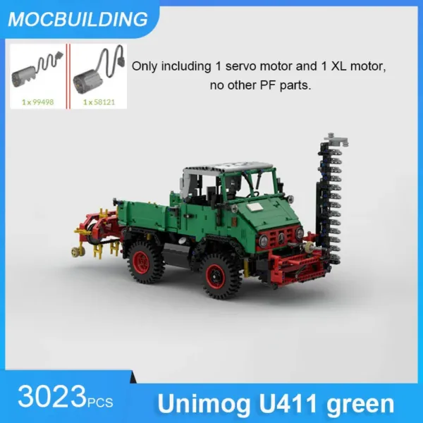 MOC Building Blocks Unimog U411 Fire Engine Set - Image 6