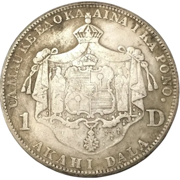 1883 Hawaii Silver Plated Dollar Replica