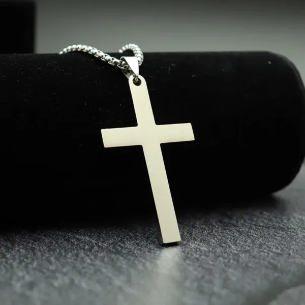 Cross Pendant Necklace in Stainless Steel - Image 12