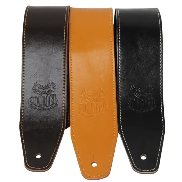 Adjustable Cowhide Guitar Strap for Bass/Acoustic - Image 3