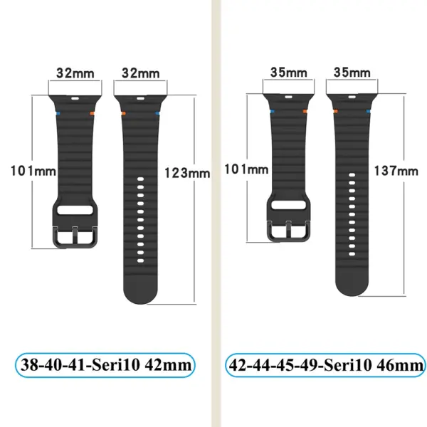 Silicone Strap for Apple Watch 46mm 45mm 44mm - Image 4