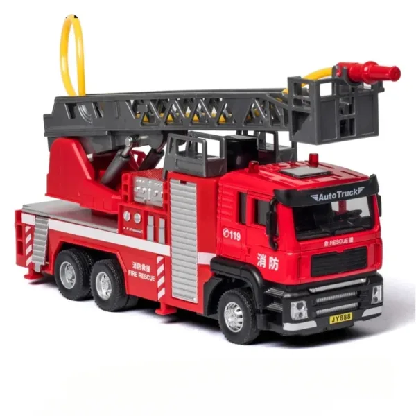 1:50 Scale Fire Engine Diecast Model Toy - Image 8