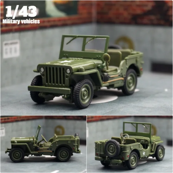 1/43 Scale Military Jeep Willys Diecast Model