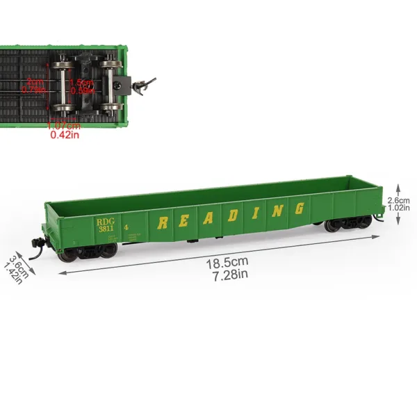 HO Scale 1:87 53ft Gondola Car Model - Image 4