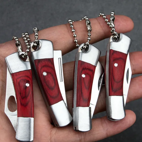 Portable Folding Stainless Steel Pocket Knife - Image 4