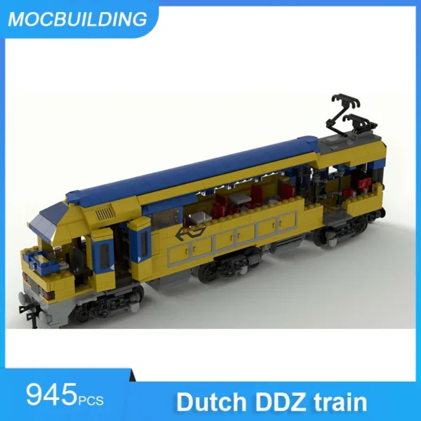 Dutch NS Double Deck Train Building Blocks Set - Image 2