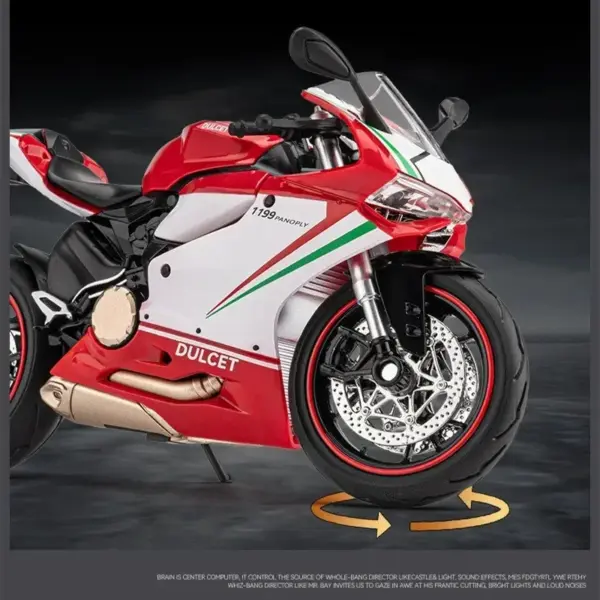 1:12 Scale Ducati Racing Motorcycle Diecast Model - Image 5