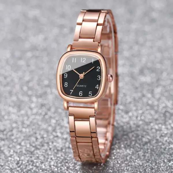 2PCS Women's Square Quartz Watch and Bracelet - Image 4