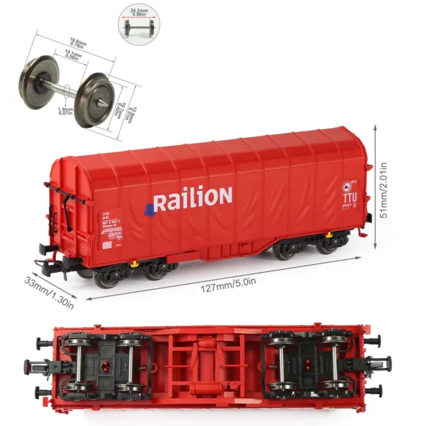 HO Scale 1:87 Covered Coil Wagon Model Train - Image 5