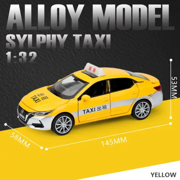 1:32 SYLPHY Taxi Diecast Car Model - Image 7