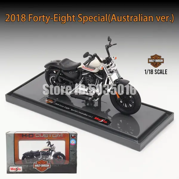 Maisto 1:18 Harley-Davidson Motorcycle Model - Image 9