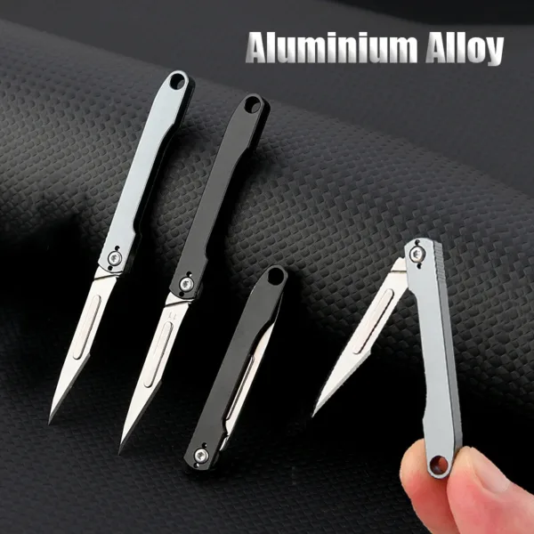 Aluminum Alloy Mini Folding Knife with 10 Blades