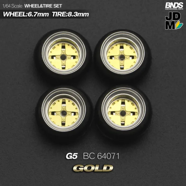 1/64 Scale Alloy Wheel and Tire Set 4pcs - Image 25