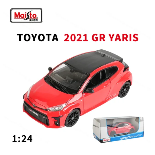 Maisto 1:24 Toyota GR Yaris Diecast Model Car - Image 7