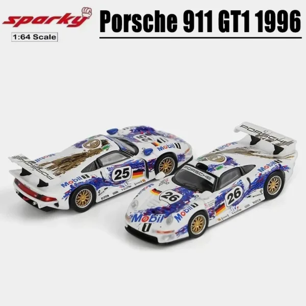 1/64 Scale Porsche 911 GT1 1996 Diecast Model