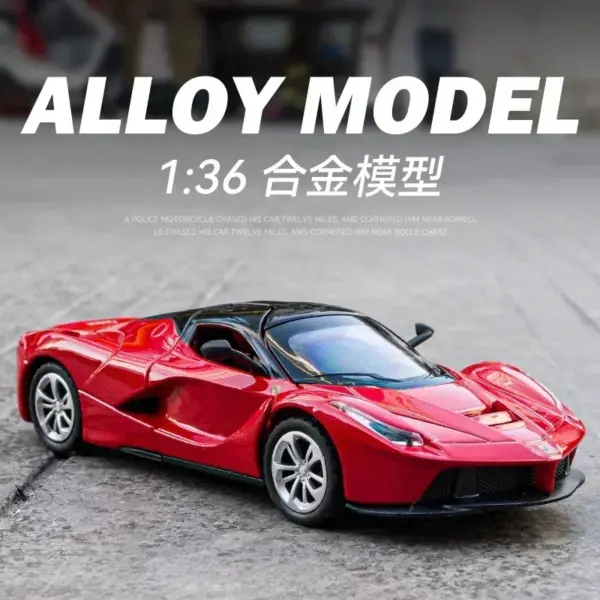1:36 Diecast Ferrari Laferrari Convertible Model - Image 3