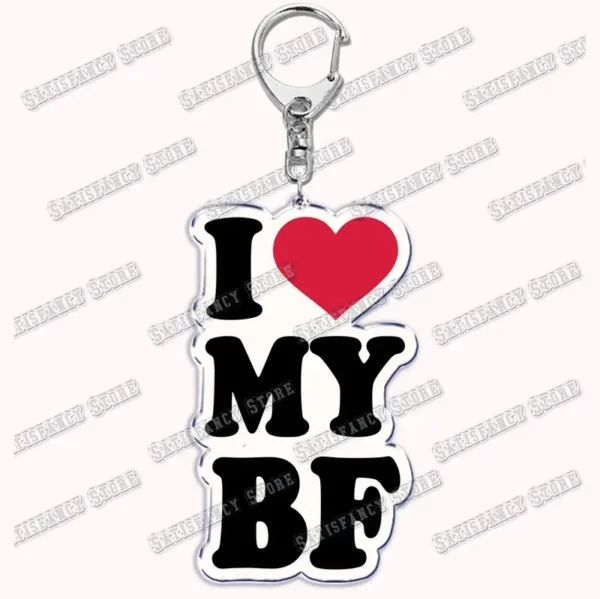 Silver Keychain with Heartfelt Letter Design - Image 41