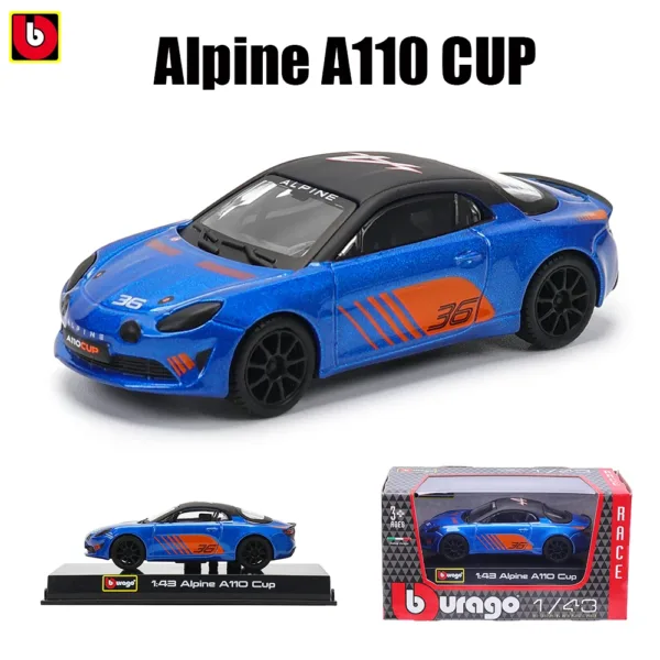 Bburago 1:43 Scale ALPINE A110 CUP Model