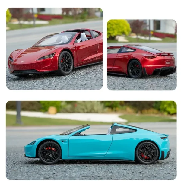 1:24 Scale Tesla Roadster Diecast Model Car - Image 4