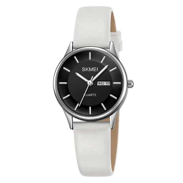 Elegant Women's Leather Strap Quartz Watch - Image 8