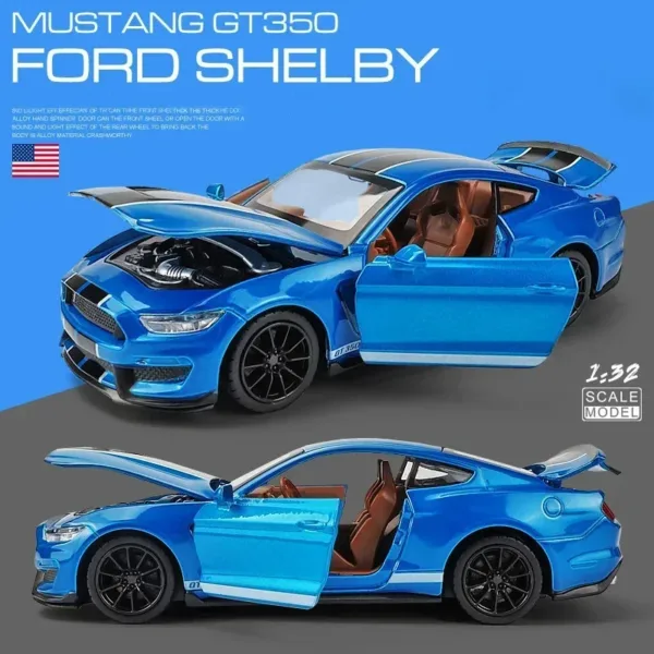 1:32 Ford Mustang Shelby GT350 Alloy Model Car - Image 6