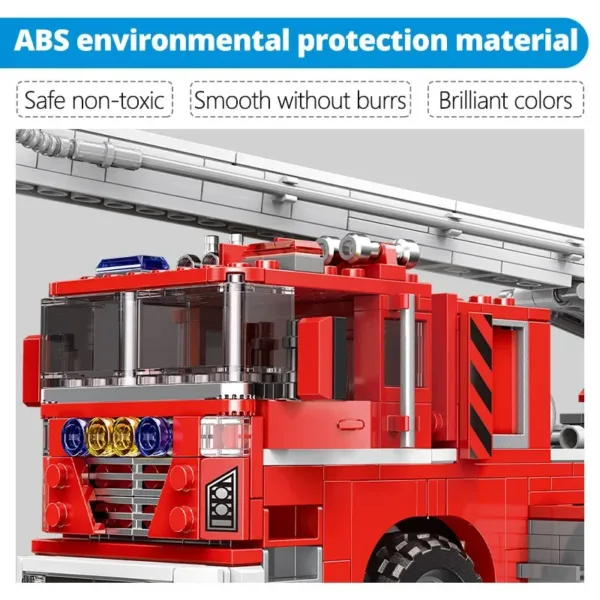 City Firefighter Rescue Vehicle Building Block Set - Image 3