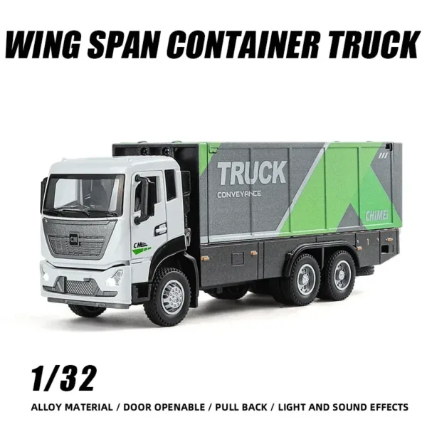 1:32 Scale Diecast Container Truck Model