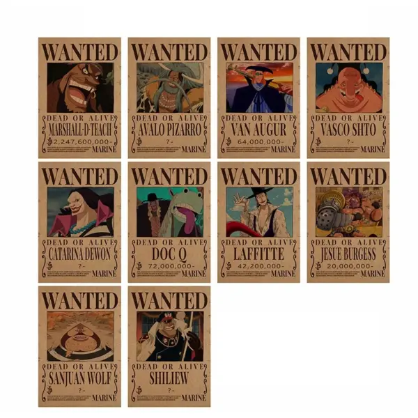 One Piece Wanted Bounty Thick Paper Poster - Image 11