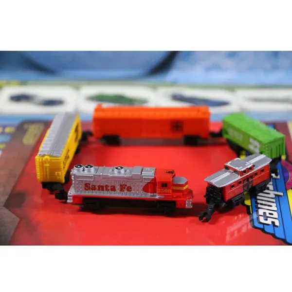 Mini Orange Plastic Toy Train Car Set - Image 2