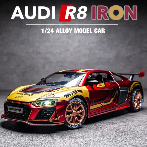 1:24 Audi R8 Diecast Model Car Toy - Image 6