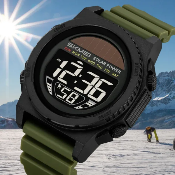 Solar Digital Sports Watch for Men - Image 2