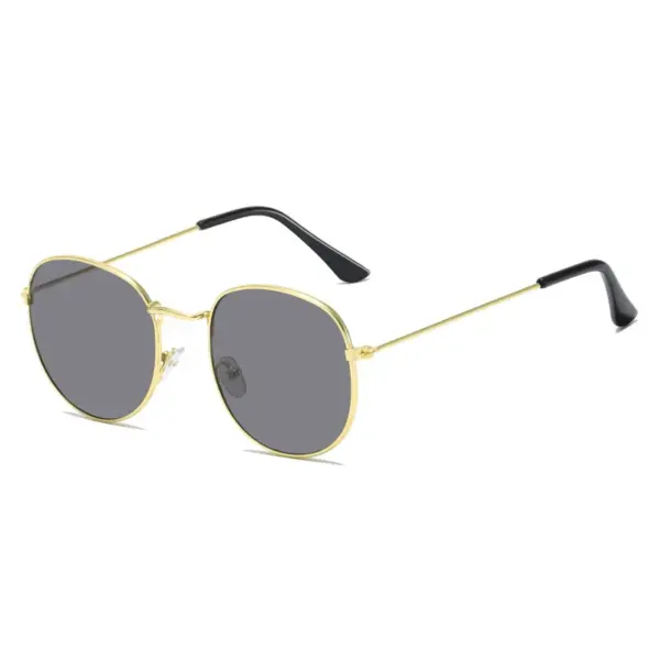 Vintage Round Metal Sunglasses for Women - Image 4