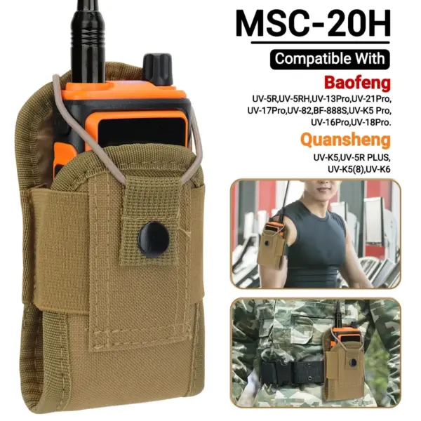 Tactical Walkie Talkie Pouch for Baofeng & TYT - Image 3