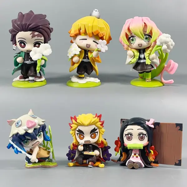 Demon Slayer Character Model Figures Set - Image 4