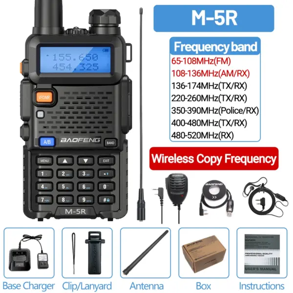 Baofeng M-5R Portable Walkie Talkie Radio - Image 12