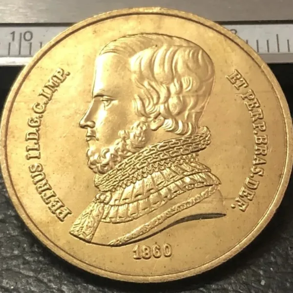 1860 Brazil 20 Reis Replica Coin - Image 2