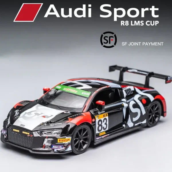 1:32 Diecast AUDI R8 Cup Alloy Car Model - Image 8