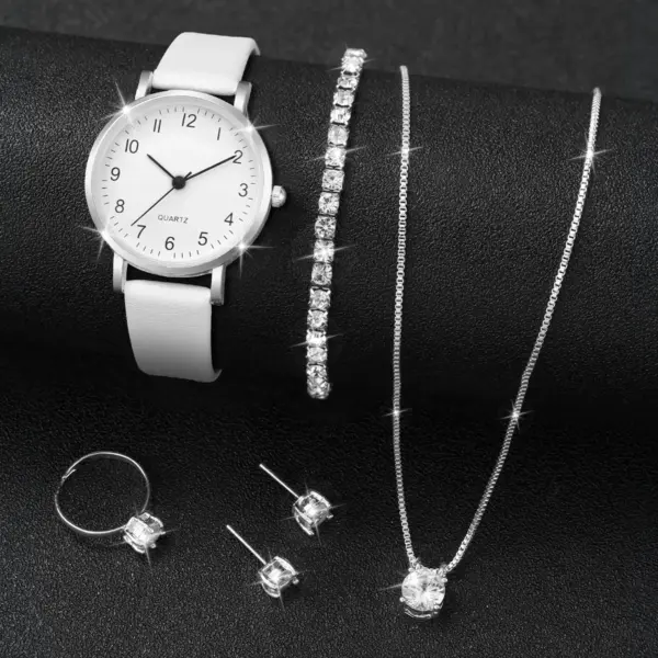 6PCS Women's Quartz Watch and Jewelry Set - Image 7