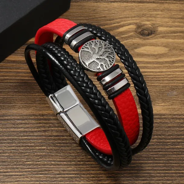 Punk Vintage Leather Cuff Bracelet for Unisex - Image 8