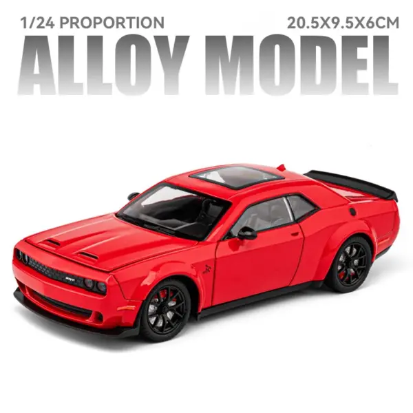 1:24 Dodge Challenger Hellcat Alloy Model Car - Image 2