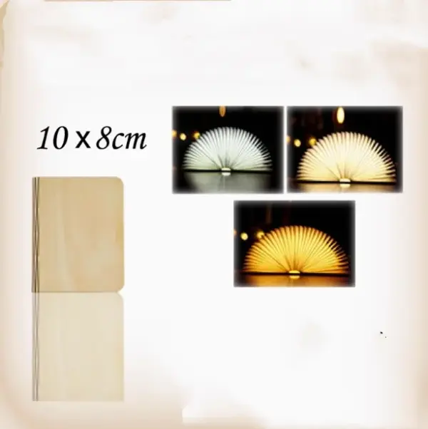 Foldable LED Wooden Book Light USB Rechargeable - Image 7