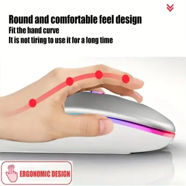 RGB Wireless Gaming Mouse Rechargeable Ergonomic - Image 6