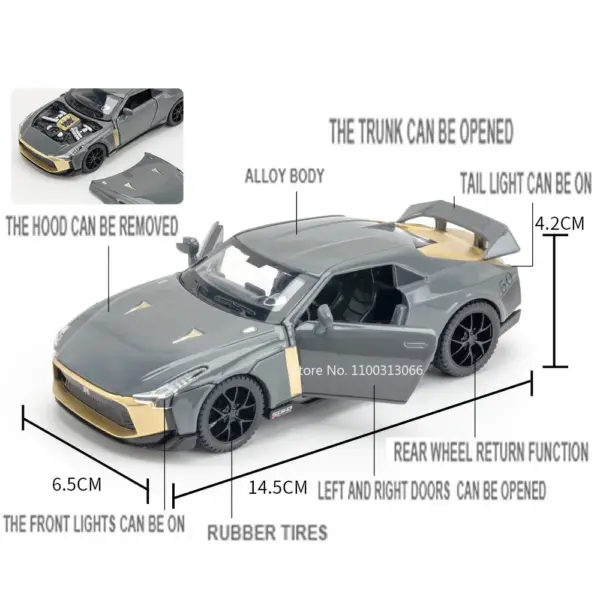 1:32 Nissan GT-R50 Alloy Diecast Model Car - Image 3