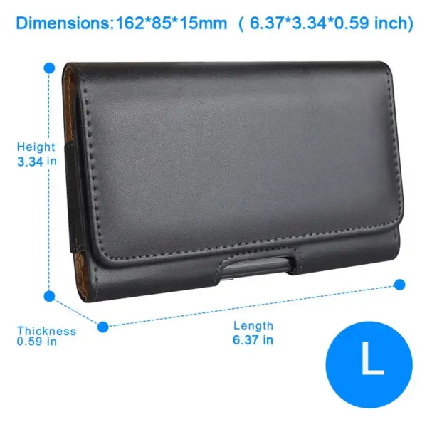 Leather Belt Clip Pouch for Phones 4-7.2 Inch - Image 9