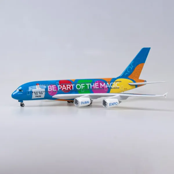 A380 UAE Model Airplane with Lights and Wheels - Image 2