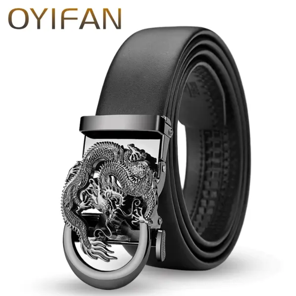 Genuine Leather Adjustable Men's Fashion Belt - Image 8